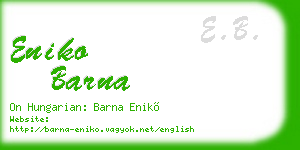 eniko barna business card